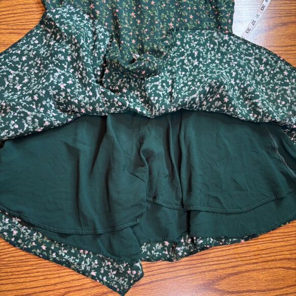 Reformation Parish Dress Coriander Green Asymmetrical Dress Green Size 12 - Picture 4 of 9